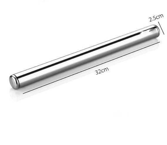 Stainless Steel Rolling Pin Chapati Belan Best Kitchen Accessories Roti Roller Size (Dia 25 Mm X 31.8 Cm)