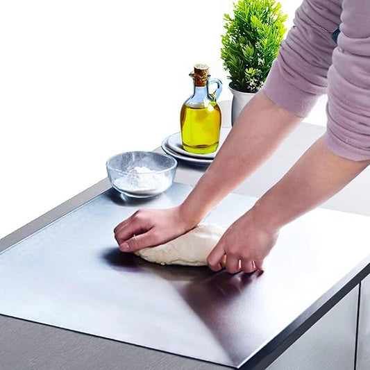 Arwan home's Countertop Stainless Steel Chopping Board for Kitchen,Fruit and Vegetable Cutting & Chopping Board (Pack of 1)(41cm X 32cm) (Large Counter Top)